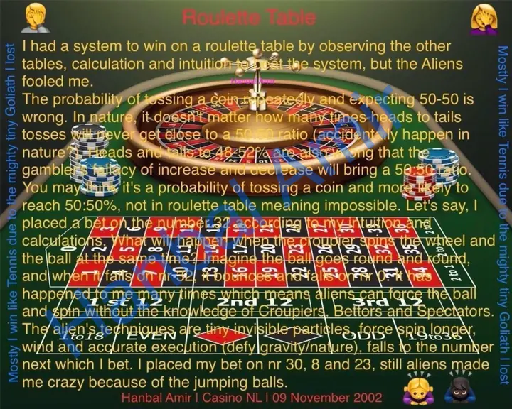Roulette Table, article by Hanbal Amir, 9 November 2002