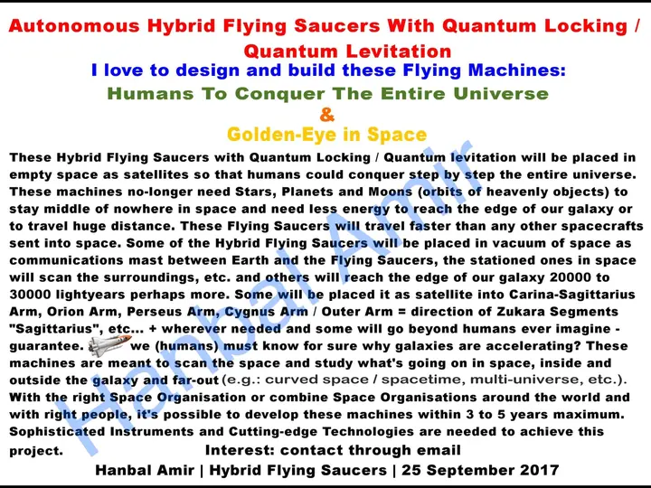 Hybrid Flying Saucers · Quantum Locking, article by Hanbal Amir, 25 September 2017