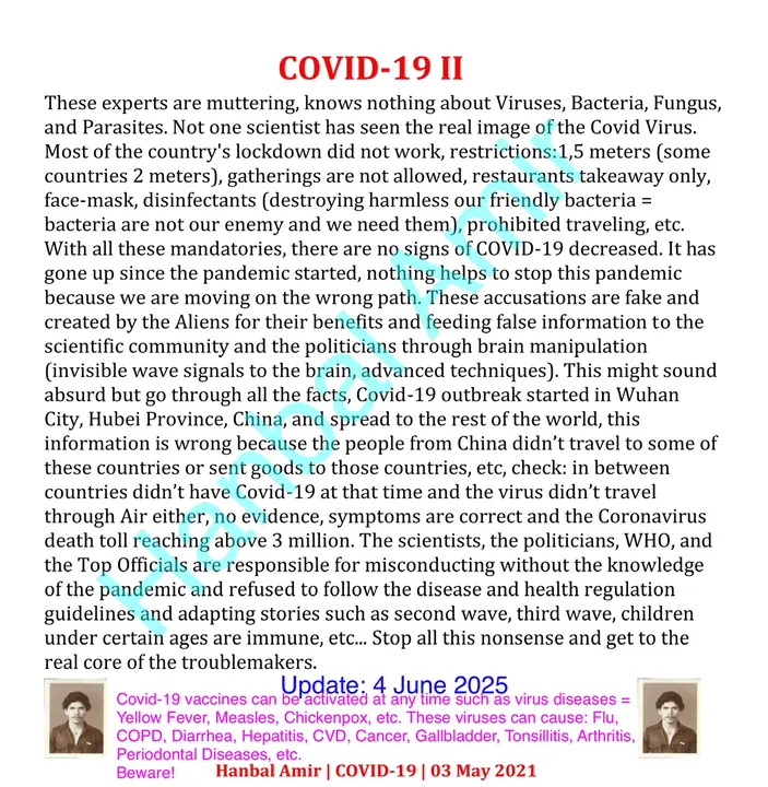 COVID-19 II, article by Hanbal Amir, 3 May 2021