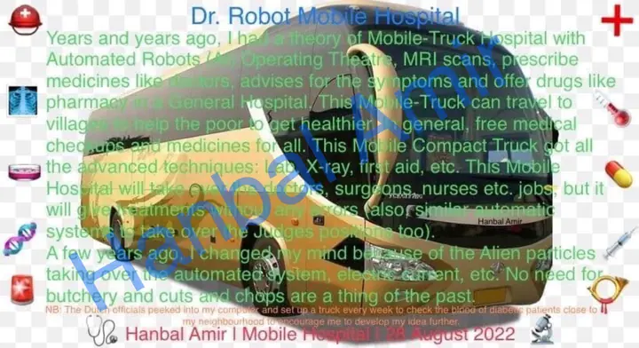 Dr. Robot Mobile Hospital, article by Hanbal Amir, August 2022