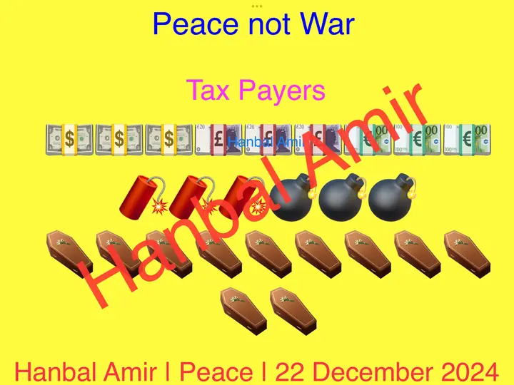 Peace Not War · Tax Payers, article by Hanbal Amir, 22 December 2024