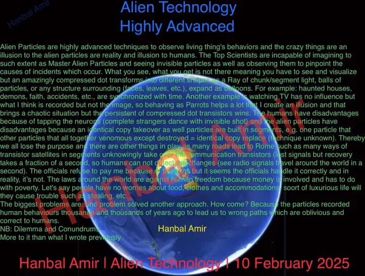 Alien Technology, article by Hanbal Amir, 10 February 2025
