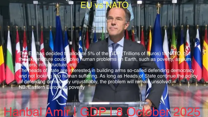 GDP · EU vs NATO, article by Hanbal Amir, 8 October 2025
