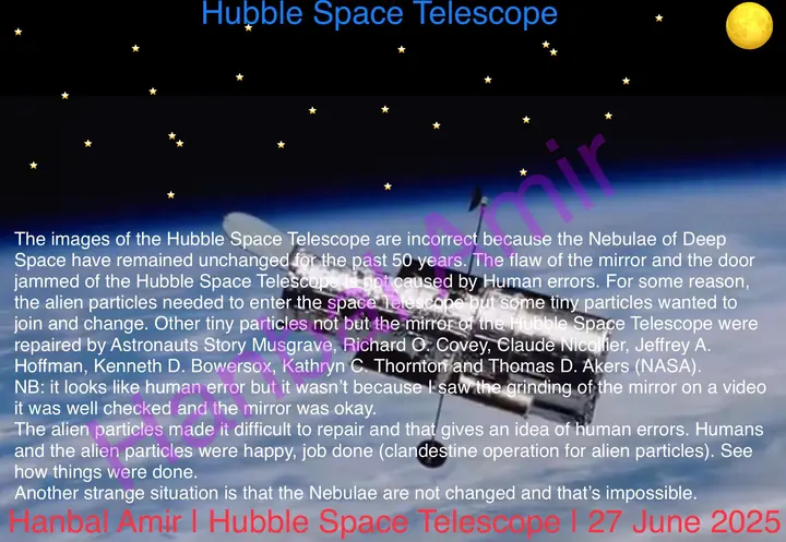 Hubble Space Telescope, article by Hanbal Amir, 27 June 2025