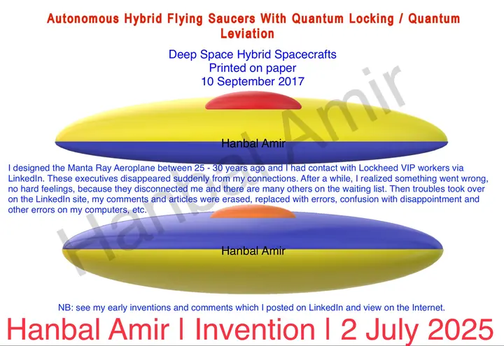 Invention · Hybrid Flying Saucers, article by Hanbal Amir, 2 July 2025