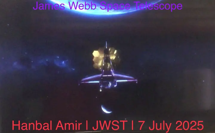 JWST · James Webb Space Telescope, article by Hanbal Amir, 7 July 2025