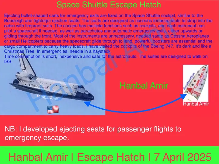 Space Shuttle Escape Hatch, article by Hanbal Amir, 7 April 2025